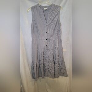 A New Day Womens Striped Sleeveless Button Down Maxi Dress SIze M